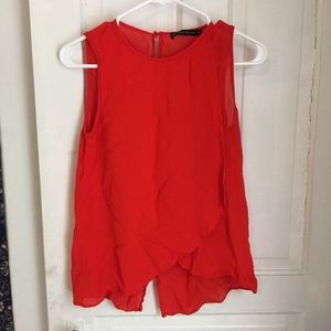 Zara red top